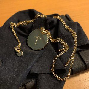 India Hicks Gold Cross Token Pendant